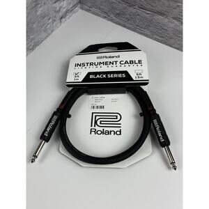 Roland Instrument Cable RIC-B3 Black Series 1/4" Straight/Straight 3-Ft